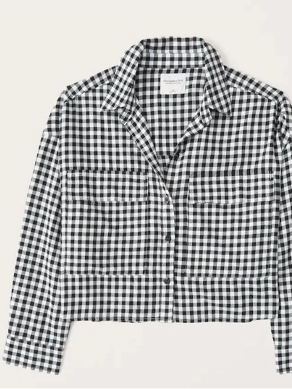 Abercrombie & Fitch Cropped Flannel Shirt